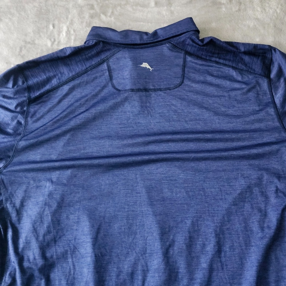 Tommy Bahama Polo Shirt Mens 3XL Blue IslandZone Performance Golf Big & Tall - Picture 9 of 12